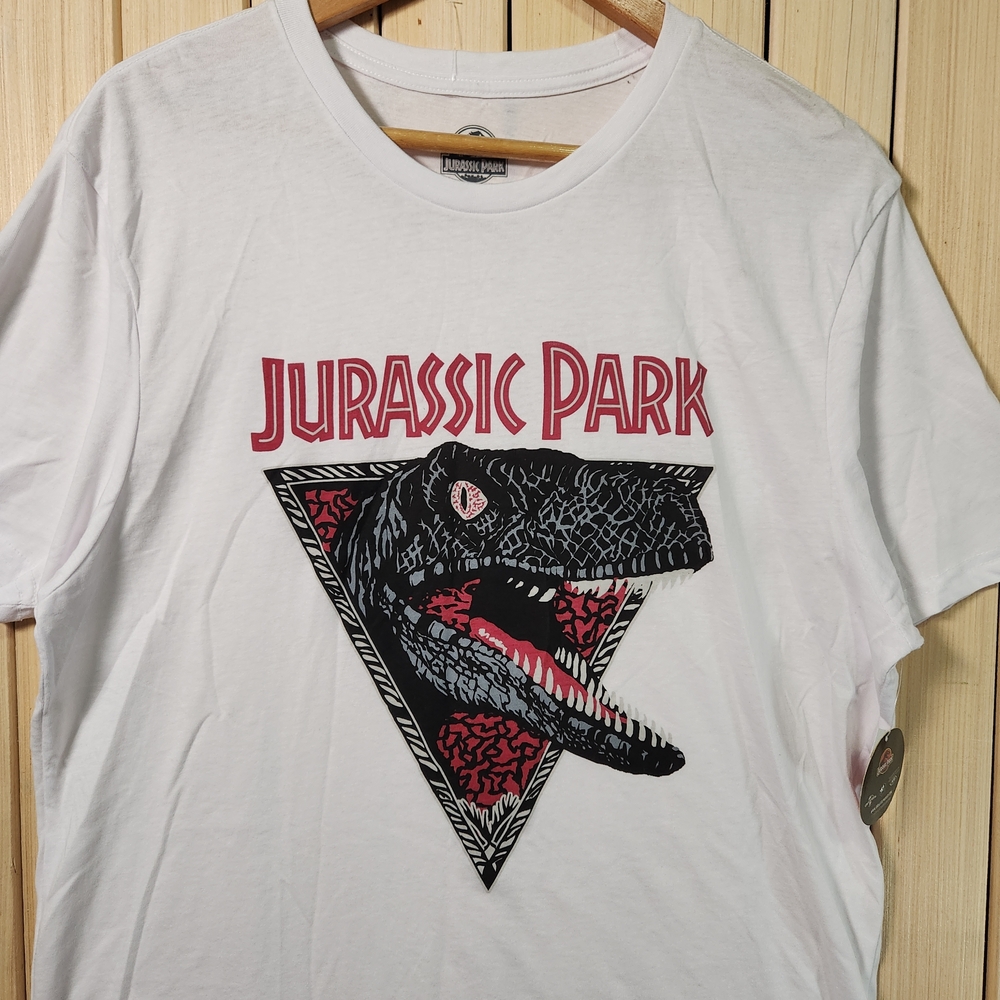 Jurassic Park T Shirt Graphic White Tee, Movie Tee